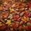 Miniature : Danse des couleurs avec des feuilles d'automne en arrière-plan, toile de fond pour studio