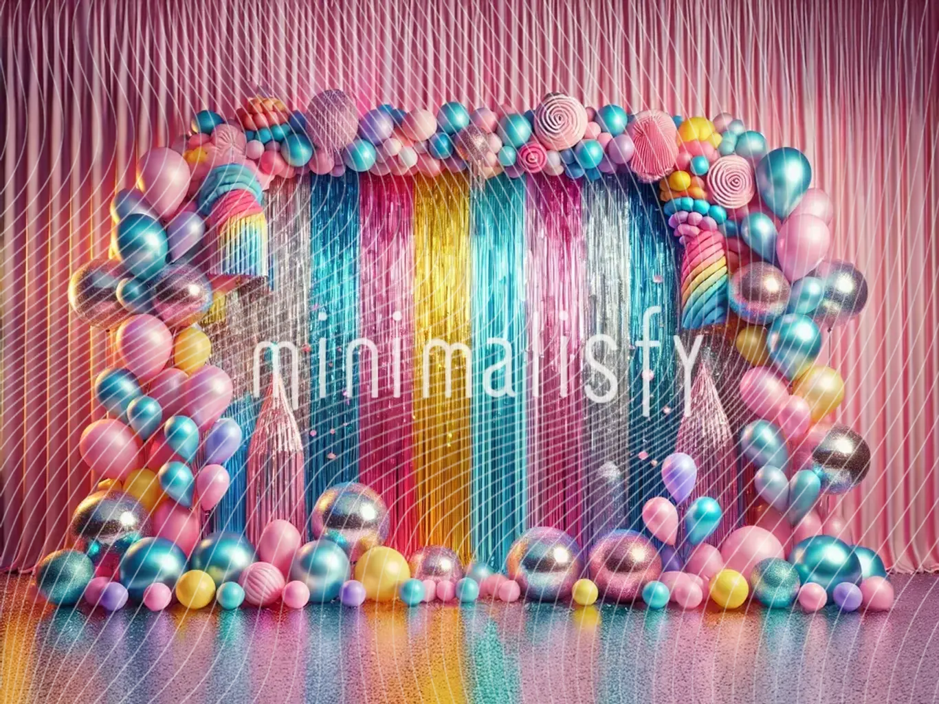 Renk Cümbüşü ile Kaplı Bir Arka Plan, Stüdyo Fonu