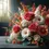 Miniature : Composition florale romantique – Toile de fond pour studio