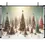 Miniature : Arbres de Noël de conte de fées et vue sur la neige en arrière-plan - Fond de studio
