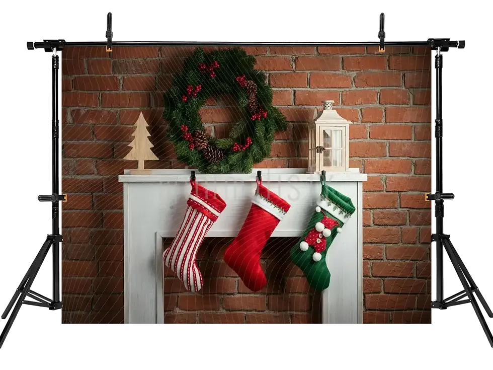 Миниатюра: Красочный фон с тёплой рождественской тематикой, студийный фон