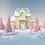 Miniature : Toile de fond colorée pour studio avec un conte de fées Candy Land