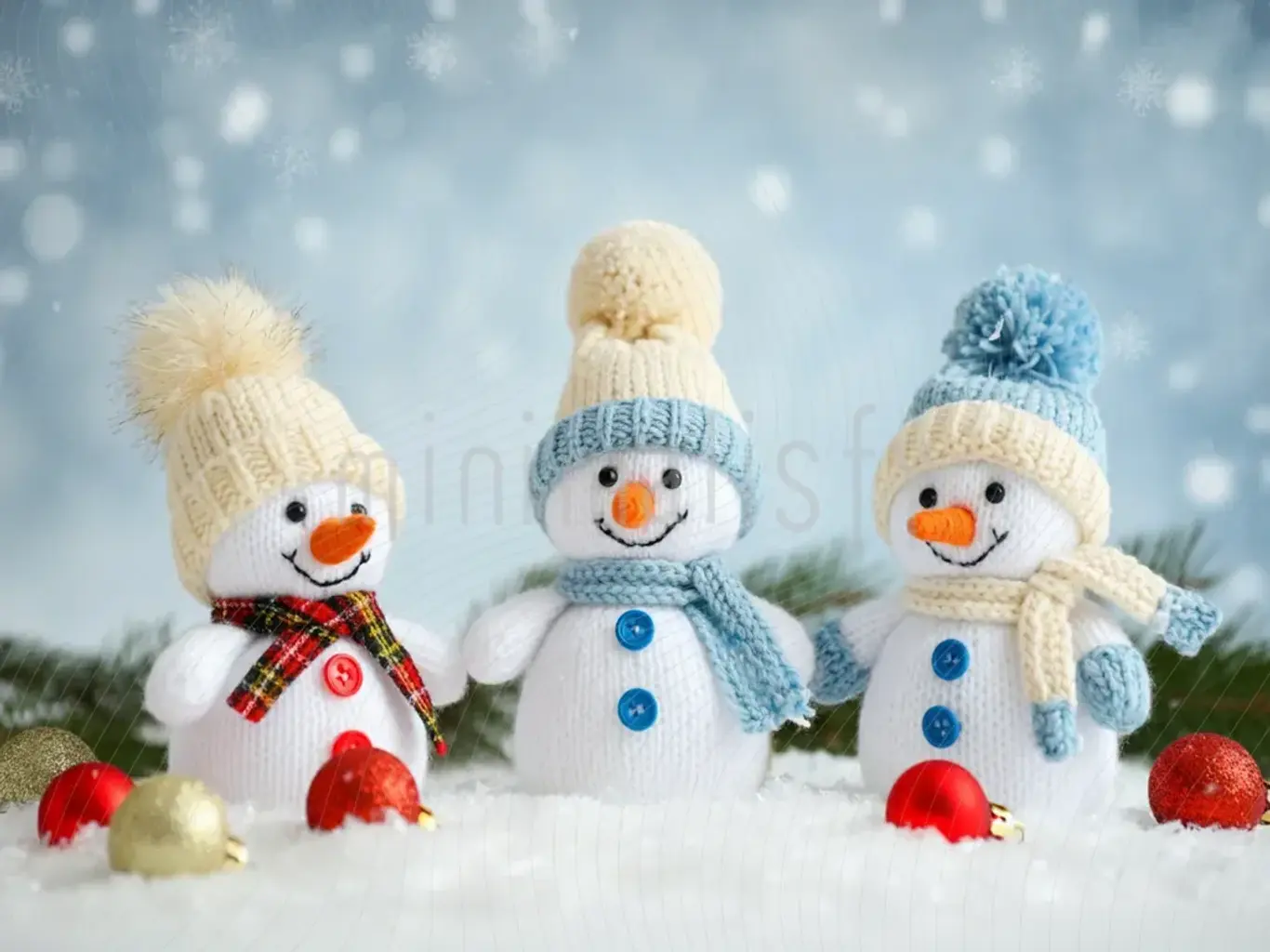 Fundo divertido de bonecos de neve, cenário de estúdio