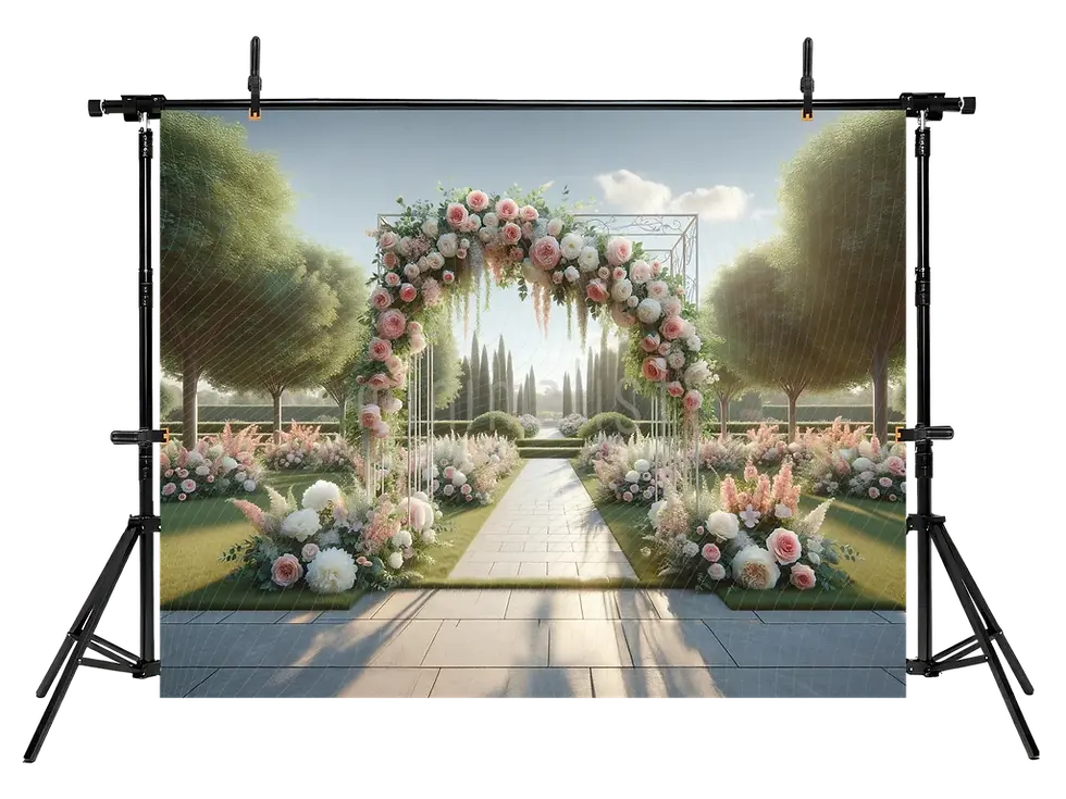 Miniatura: Romantik Bahçe Gül Arches Arka Plan  Stüdyo Fonu