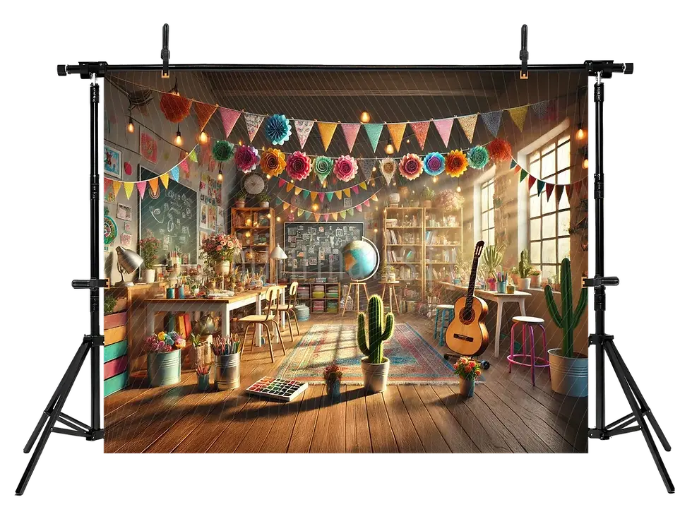 Sličica: Ozadje umetniškega studia, barvito in ustvarjalno ozadje studia