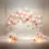 Miniature : Toile de fond élégante pour studio avec papillons scintillants et ballons pastel
