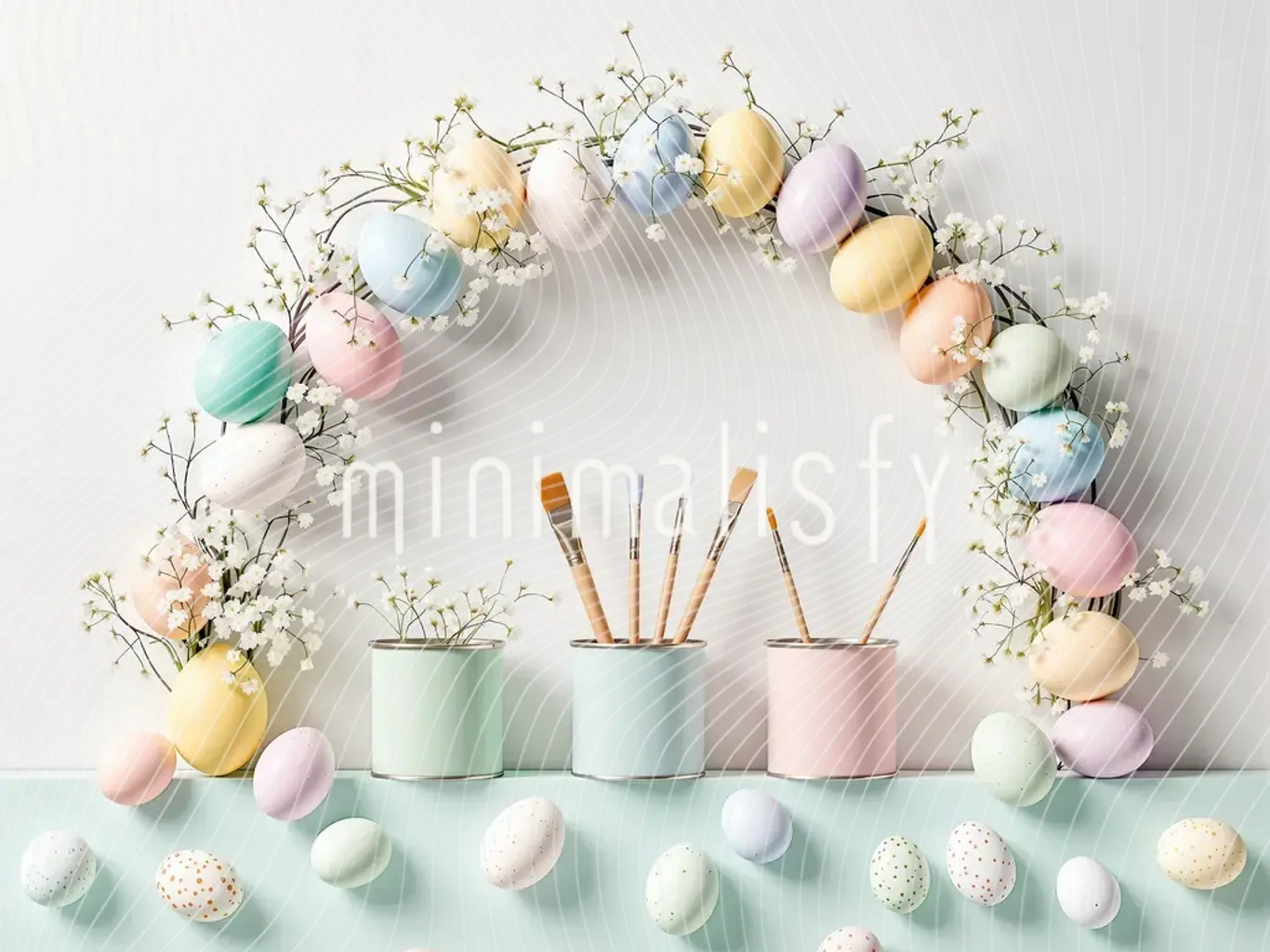 Pastel Renkler ve Çiçeklerle Dolu Arka Plan, Stüdyo Fonu