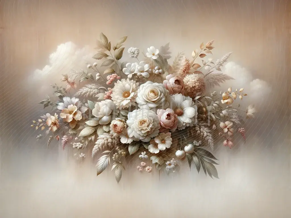 Pastoral Vintage Floral Motif **Backdrop** Studio **Backdrop**