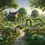 Miniature : Toile de fond de studio de jardin de campagne rustique