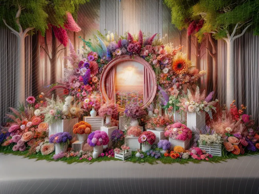 پس زمینه طبیعت و غروب طاق گل پریان - پس زمینه استودیو