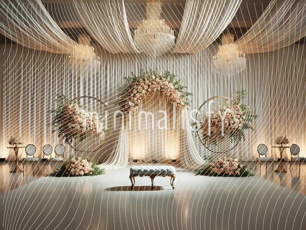 Toile de fond élégante pour un mariage romantique, toile de fond de studio