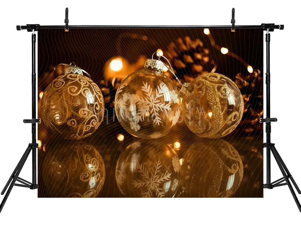 Μικρογραφία: Zarif Gümüş ve Altın Yılbaşı Süslemeleri ile Parlak Arka Plan, , Stüdyo Fonu