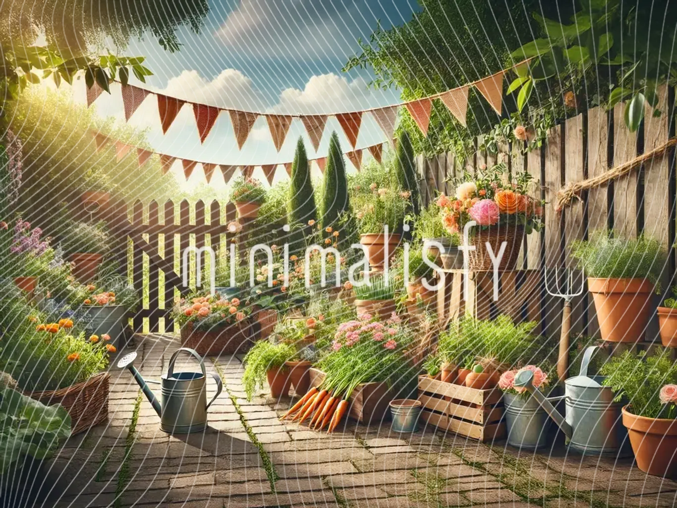 花园的多彩氛围：背景、工作室背景