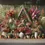 Miniature : Toile de fond de studio à thème de support de fleurs colorées