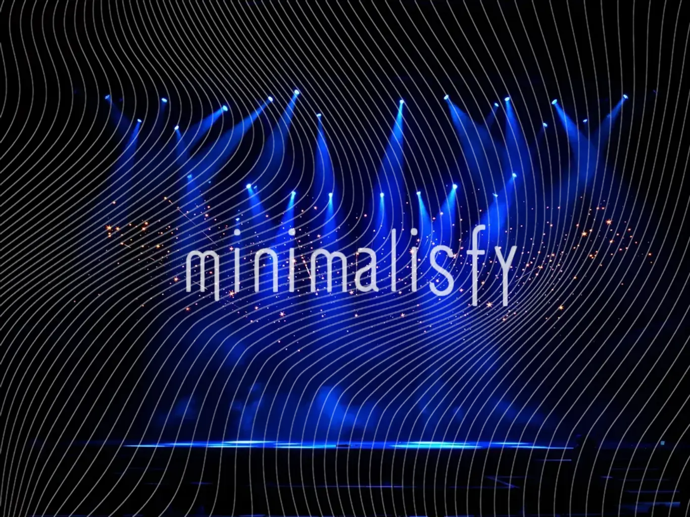 Fundo preparado com luzes azuis fascinantes, cenário de estúdio