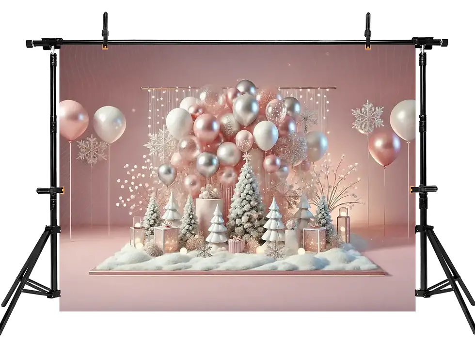 サムネイル： Muhteşem Arka Plan ile Büyüleyici  Yeni Yıl Temalı Stüdyo Fonu