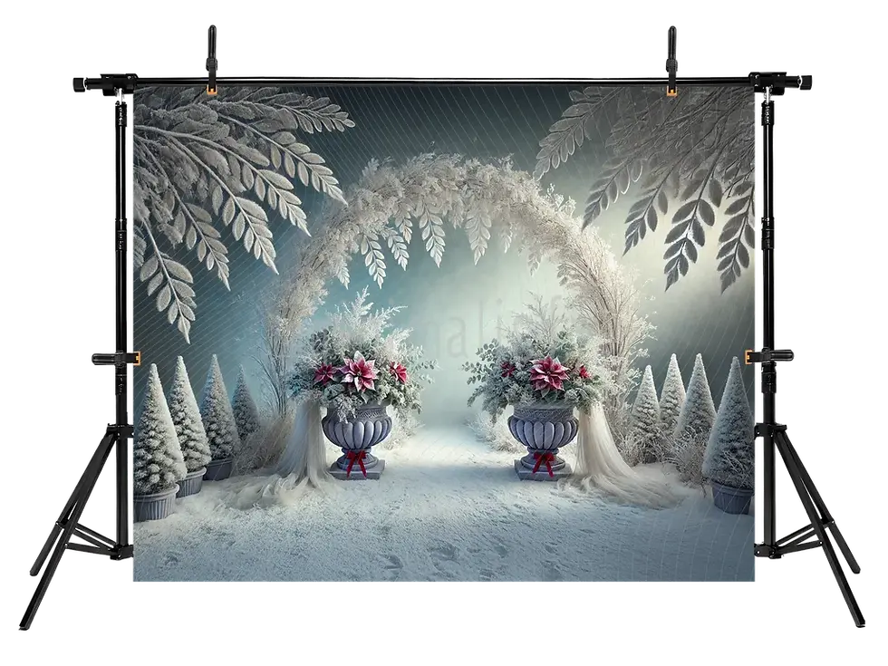 Miniaturbild: Romantischer Wintergarten-Hintergrund – Studio-Hintergrund