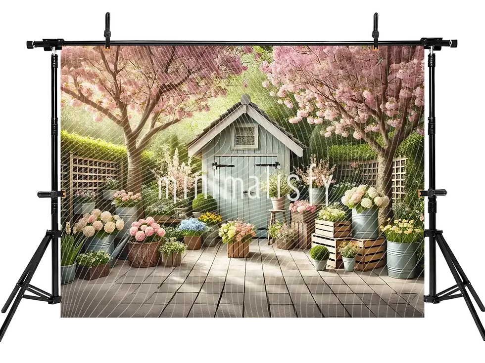 サムネイル： Baharın Tazeliği ile Donatılmış Renkli Bahçe Arka Plan - , Stüdyo Fonu