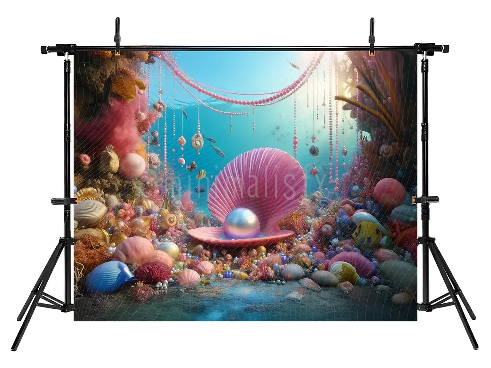 Thumbnail: Underwater Pearl and Coral Background – Studio Backdrop