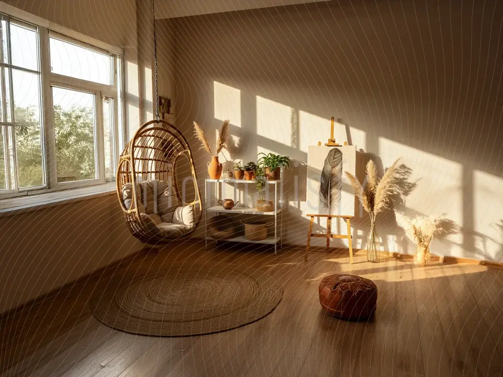 Sade ve Doğal Işığın Zarif Dokunuşuyla Arka Plan  Stüdyo Fonu