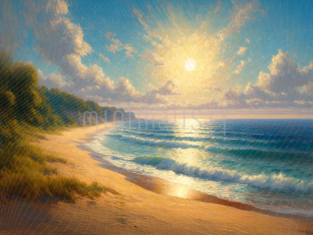 ساحل و منظره دریا در پس‌زمینه غروب - پس‌زمینه استودیو