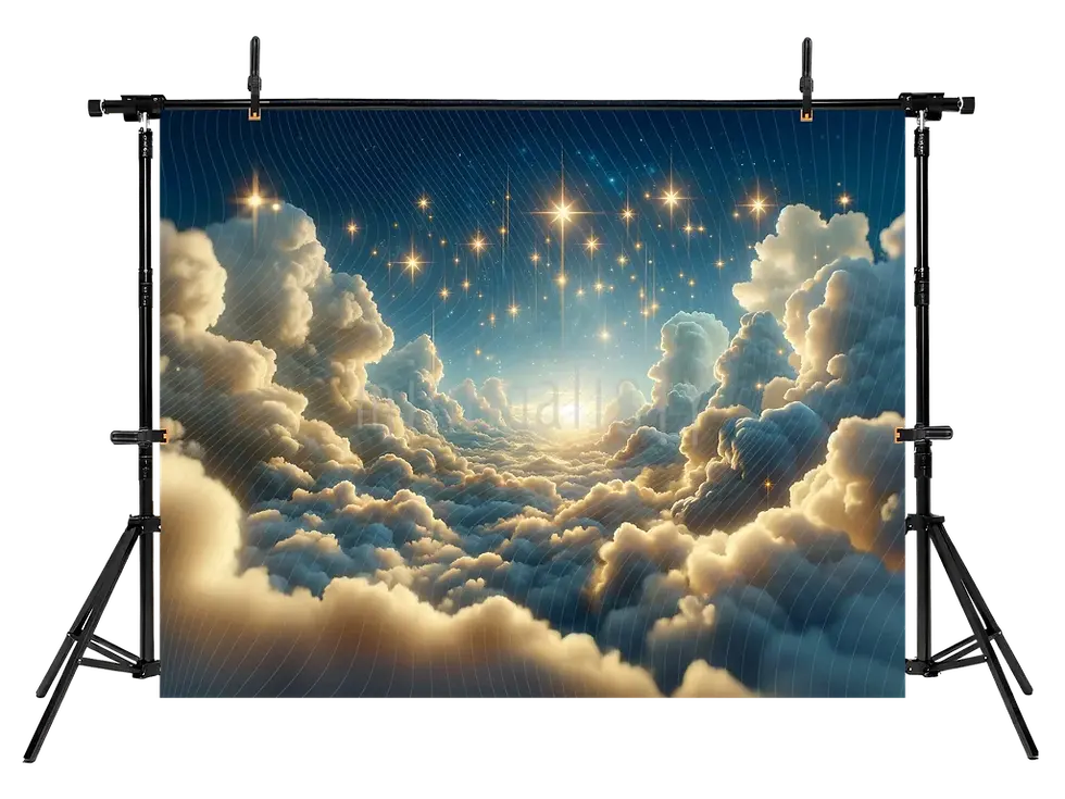 Miniaturbild: Sternenhimmel und Wolken als Hintergrund – Studiohintergrund