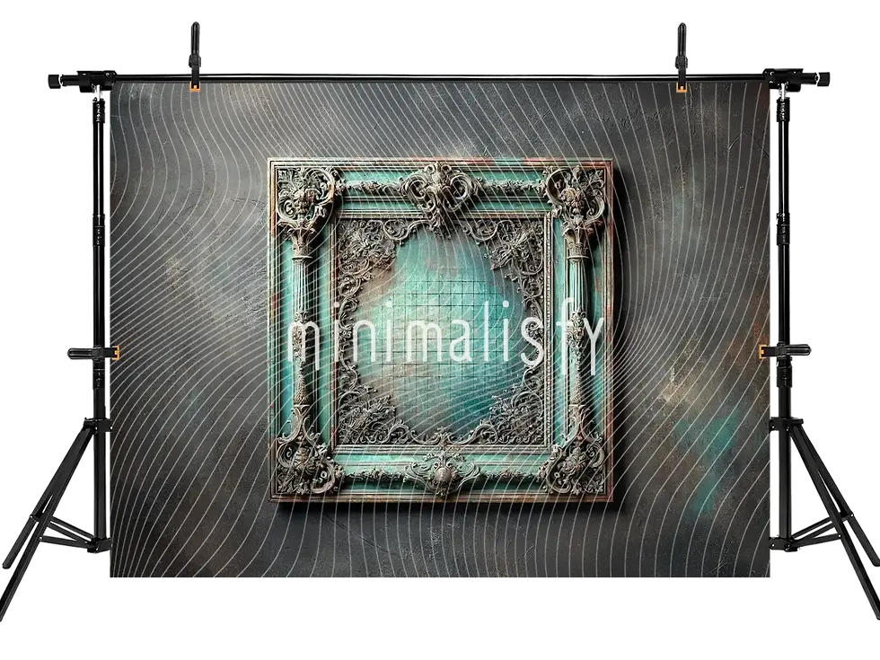 縮圖：引人注目的古董框架背景，工作室背景