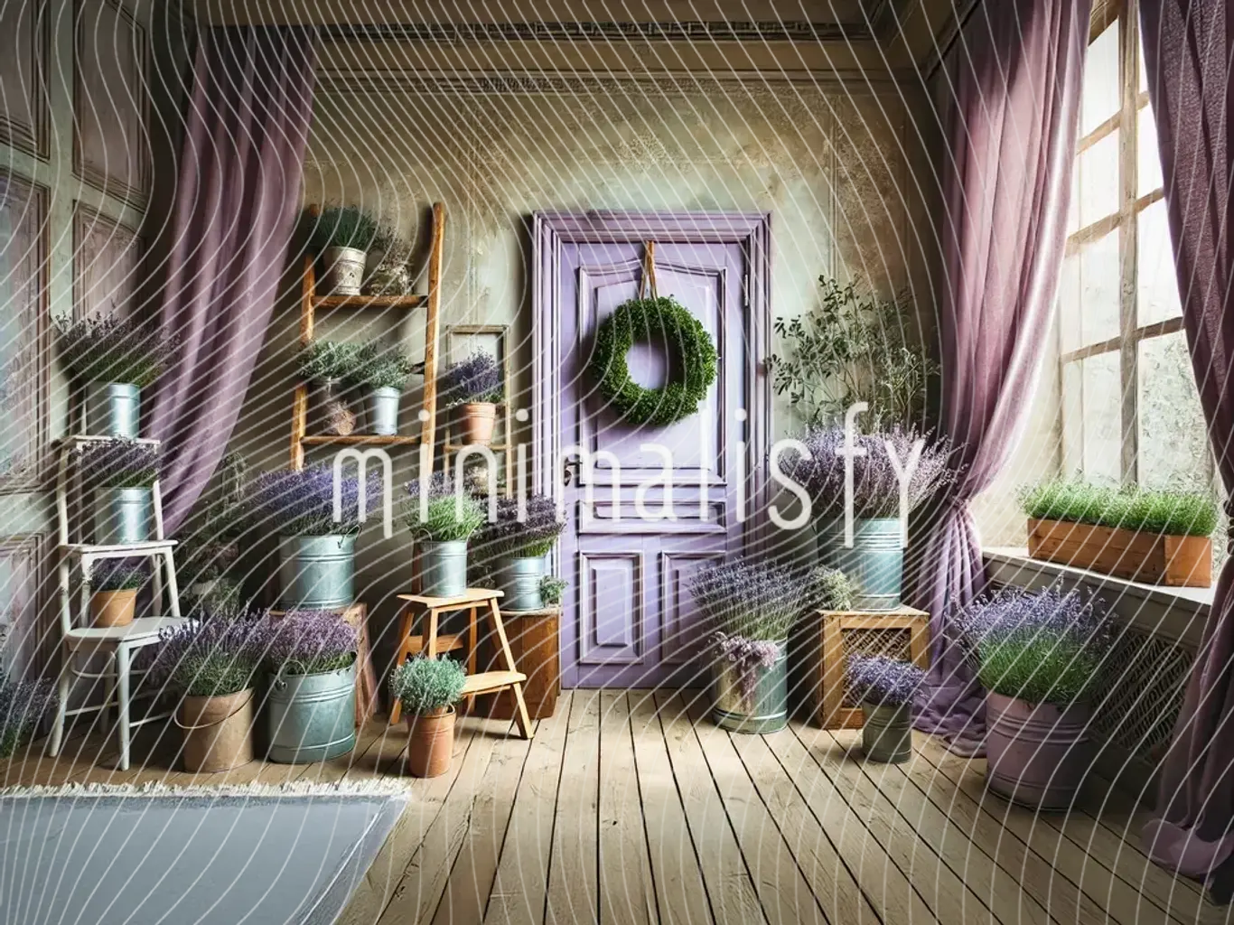 Lavendelgarten-Hintergrund, Studio-Hintergrund