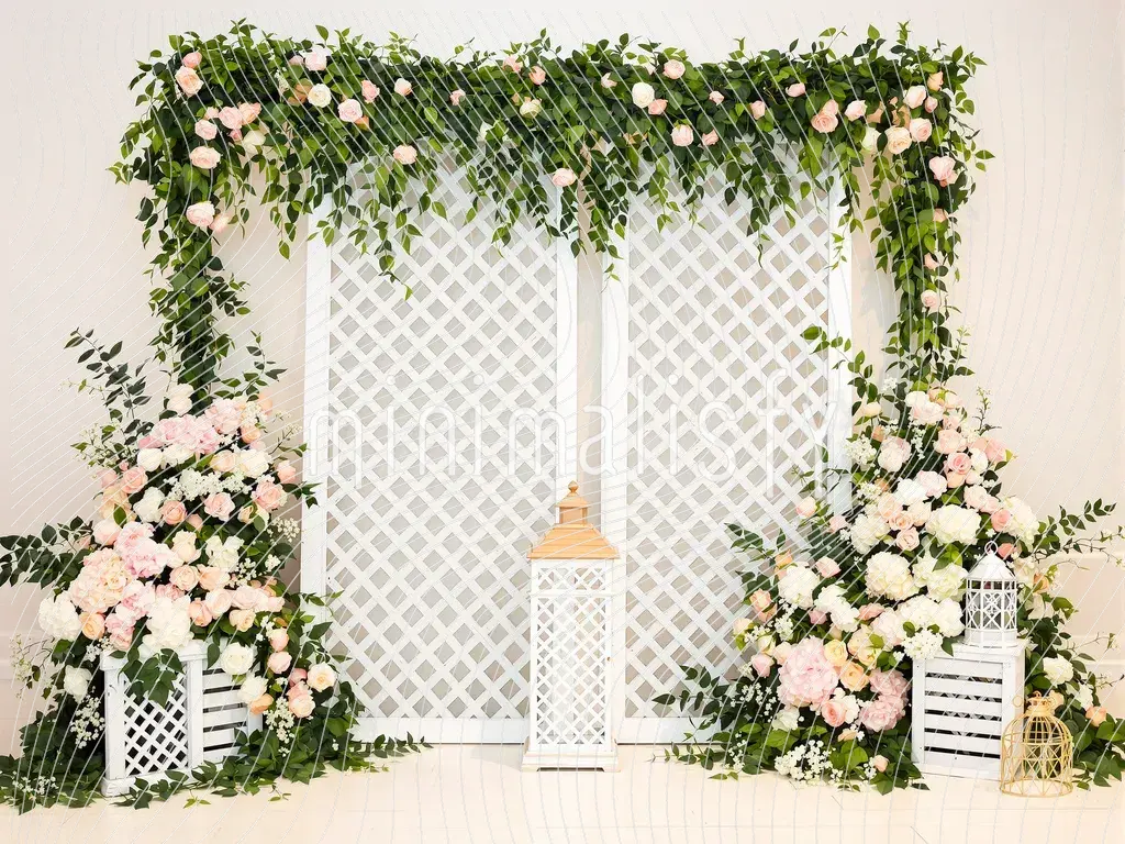 Arrière-plan floral fascinant, toile de fond de studio unique