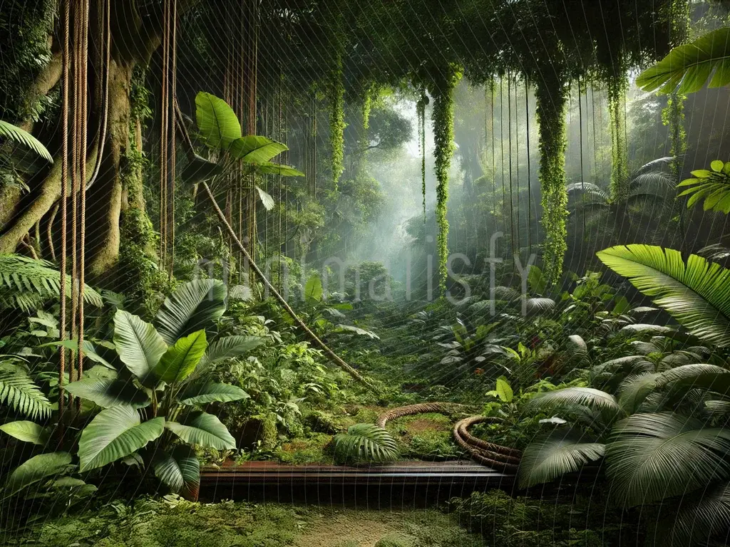 Tropical Forest Mystery Walkway Baggrund – Studio Baggrund