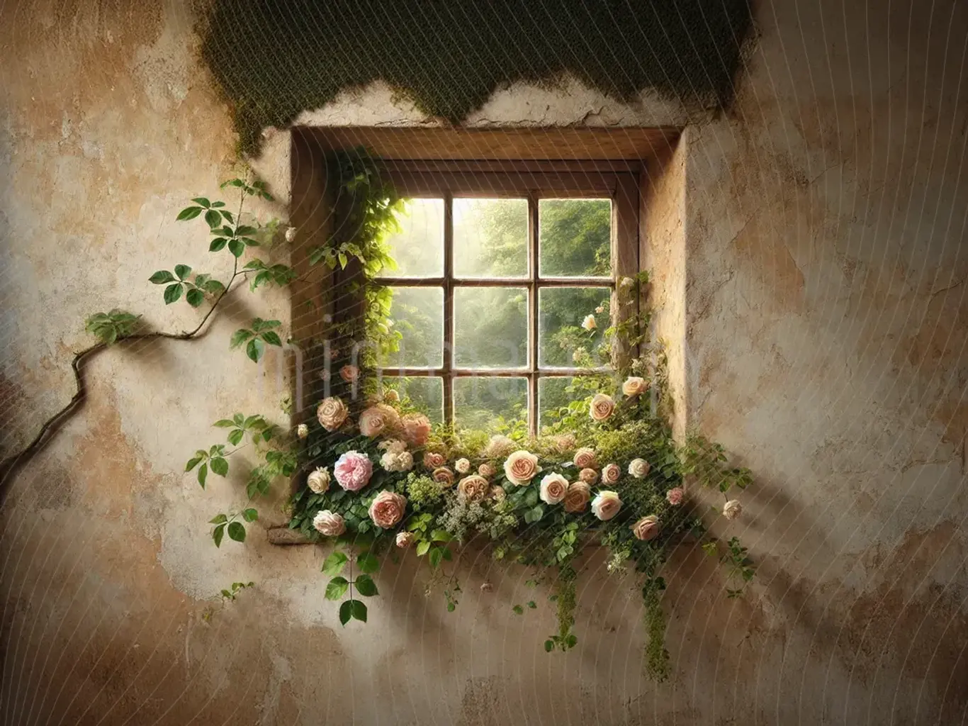 Ένα φόντο που παρουσιάζει την ειρήνη της φύσης, σκηνικό στούντιο