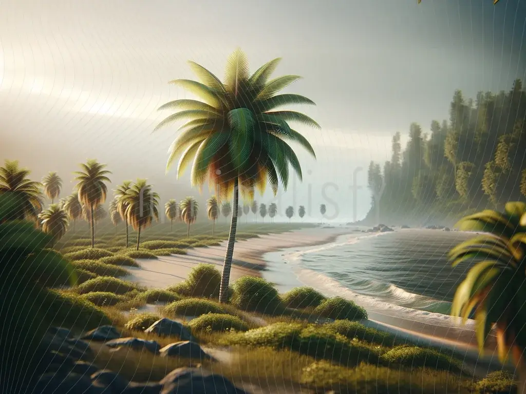 Fondo de estudio con paisaje de playa tropical