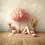 Miniature : Fond d'écran sur le thème de la tente et du ballon dans des tons pastel - Fond de studio