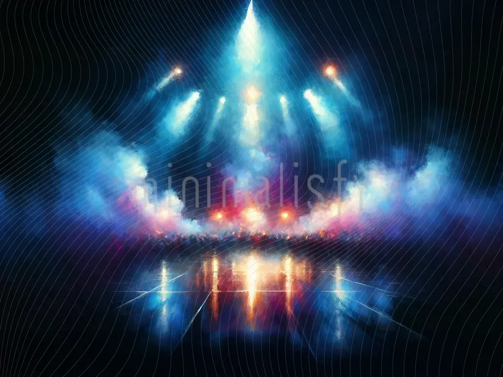 Fascinating Stage Lights and Fog Effect Background Studio Backdrop