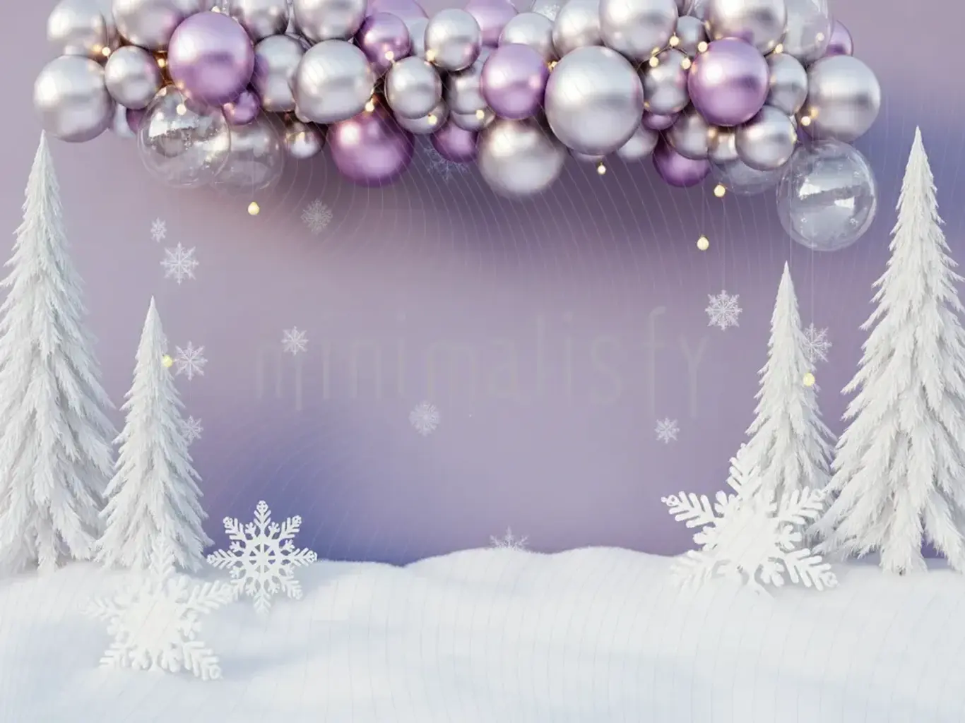 Arrière-plan de studio sur le thème de l'hiver