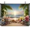 Miniature : Coucher de soleil sur une plage tropicale - Toile de fond pour studio