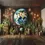 Miniature : Toile de fond de studio décorée de bois et de plantes avec thème nature et terre