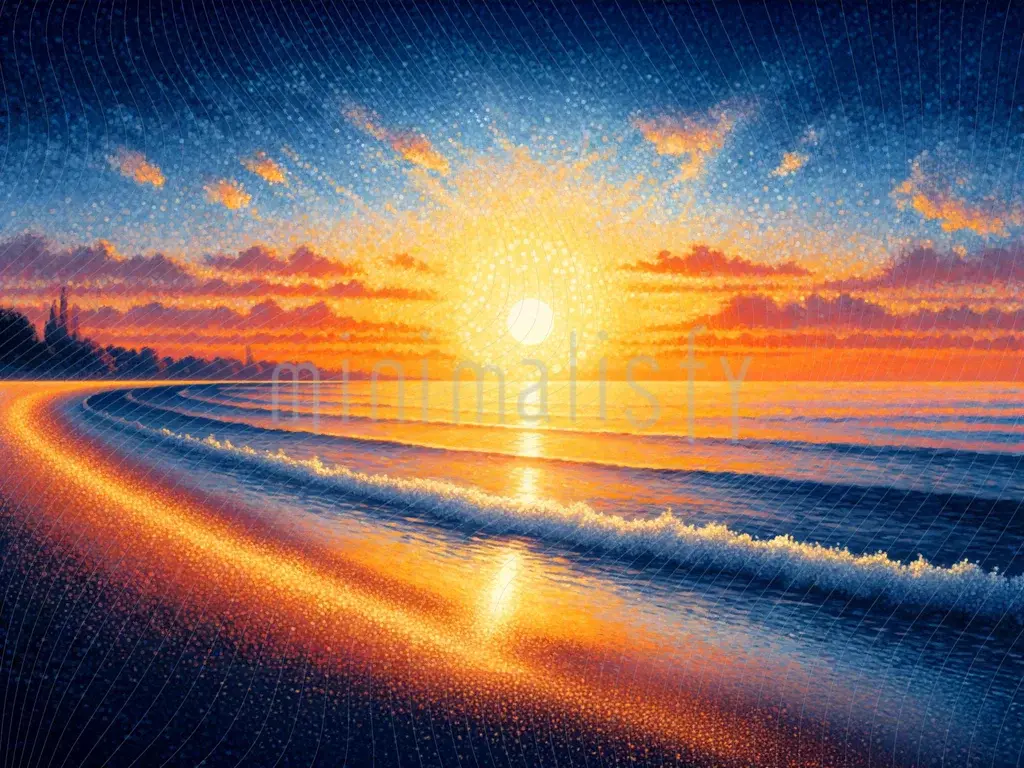Göz Alıcı Gün Batımı ve Deniz Temalı Arka Plan  – Stüdyo Fonu