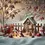 Miniature : Toile de fond de studio décorée de magie de Noël