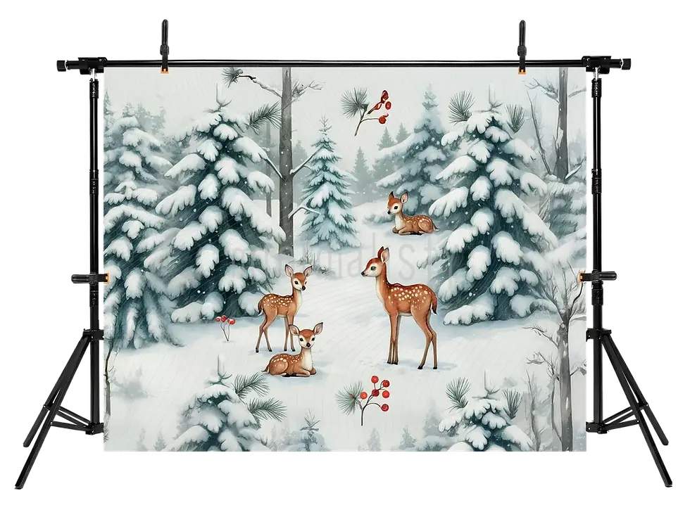 Miniaturbild: Märchen Winter Hirsch Hintergrund Studio Hintergrund