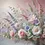 Miniature : Bouquet de fleurs pastel fascinant arrière-plan studio toile de fond