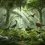 Miniaturbild: Dinosaurier und tropischer Wald: Hintergrund, Studio-Hintergrund