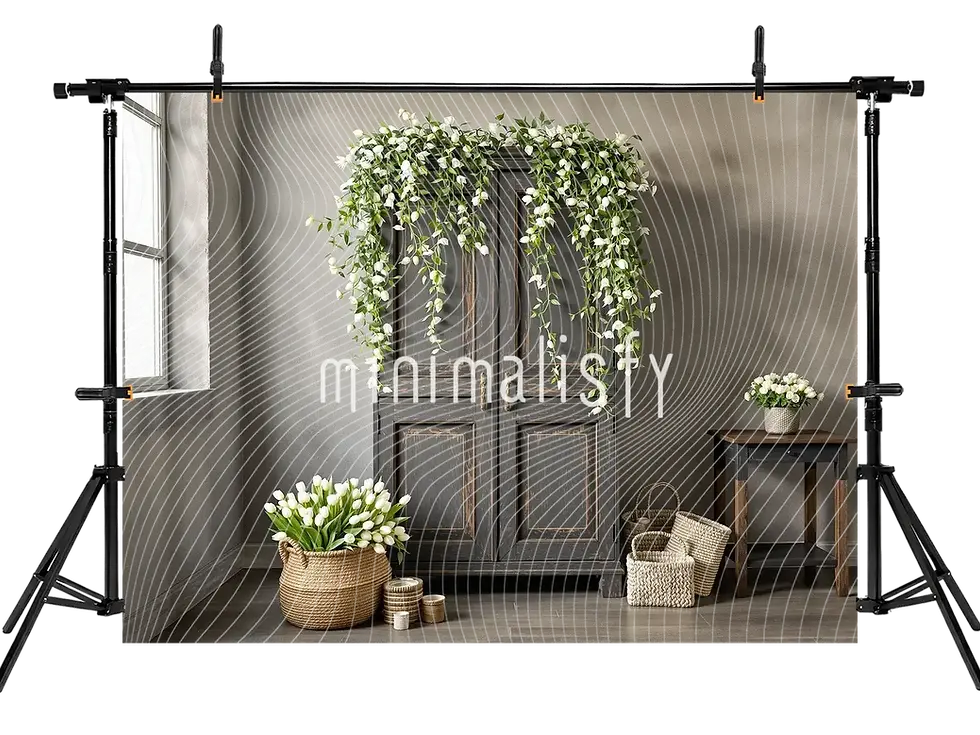 Küçük resim: Şık ve Doğal Bir Arka Plan: , Botanikal Temalı Stüdyo Fonu