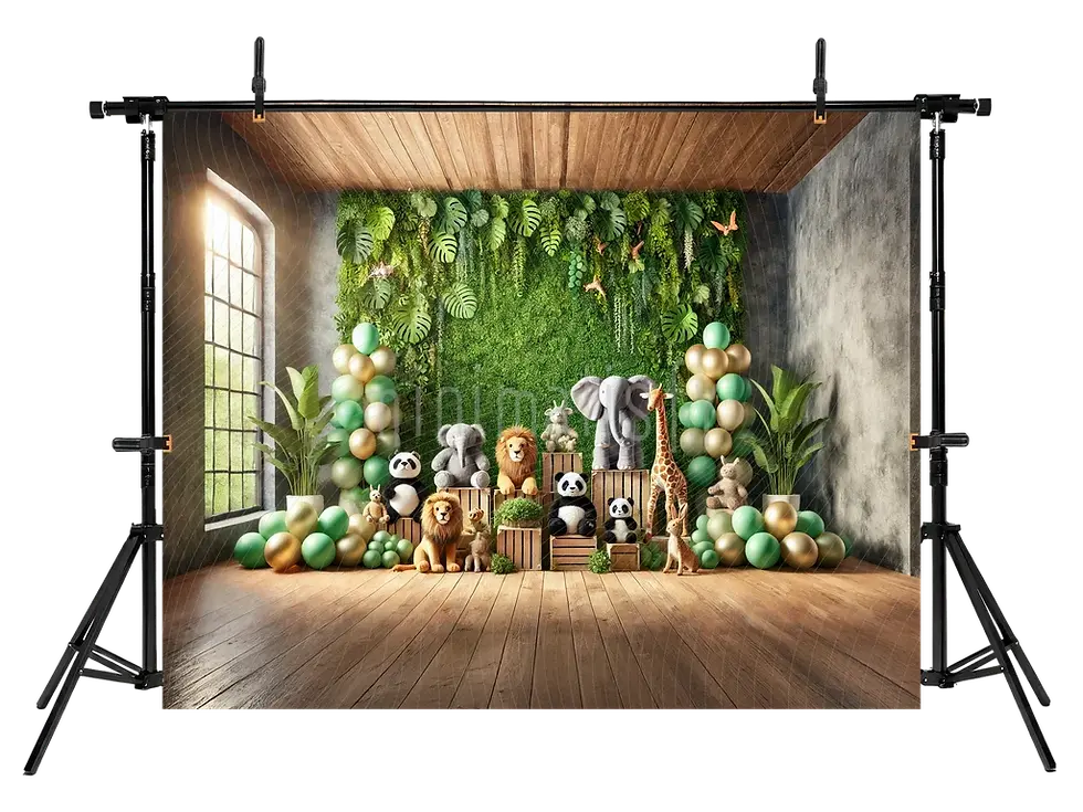 Miniature : Toile de fond de studio sur le thème de la nature sauvage pour enfants