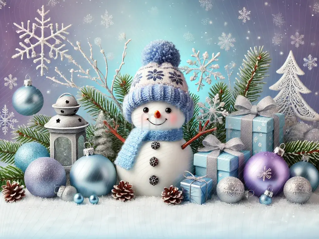 Sød snemand og gavetema baggrund - studiefond