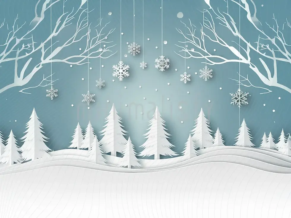 Fond de conte d'hiver - Toile de fond de studio avec des flocons de neige élégants
