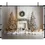 Miniature : Fond sur le thème de Noël, toile de fond de studio avec flocons de neige et pins