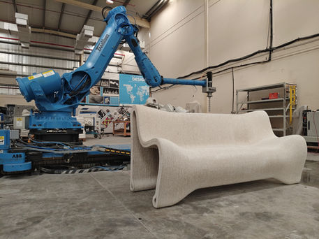 3DVinci Creations - 3D Printed Concrete Curved Bench
