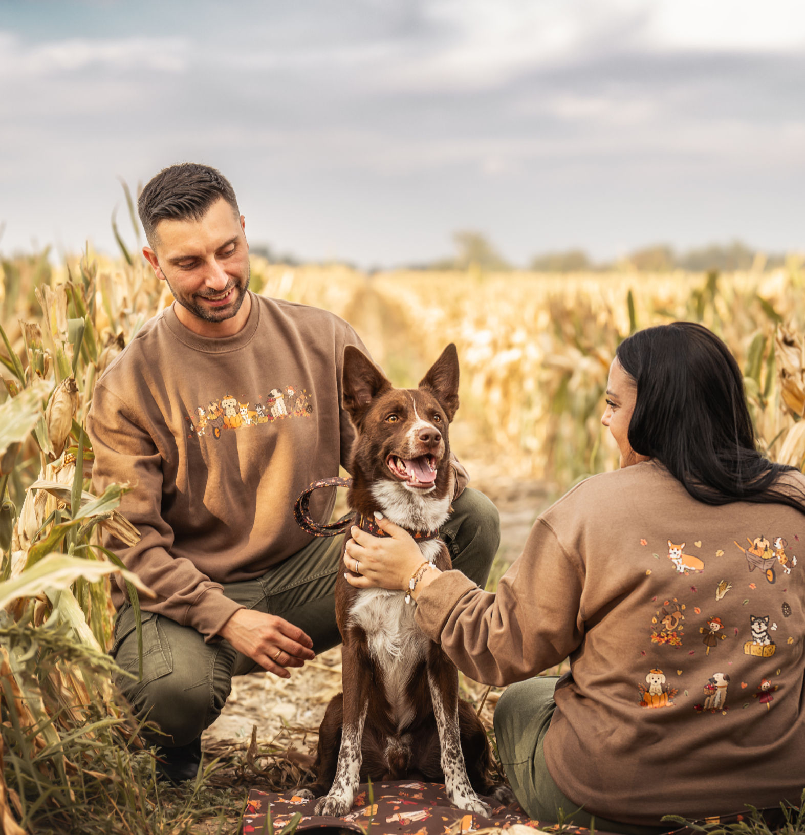 Sweater, Crewneck, Pullover, Hundemotive, Herbst Kollektion Hunde Autumn Dogs