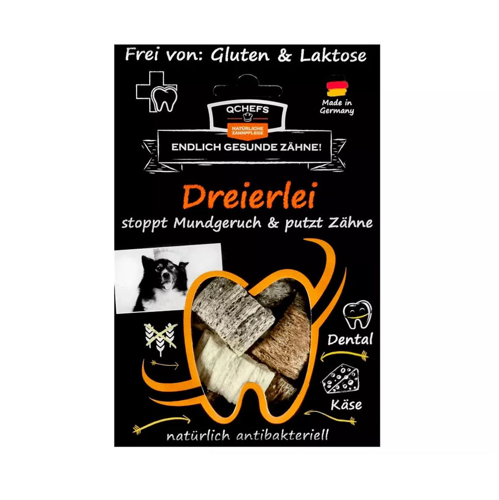 Miniaturbild: Hundezubehör Wien Hundeladen ShivaChihuahua Qchefs leckerlis Hundesnacks Zähnstein Zähneputzen Zahnputzflocken Mundgeruch